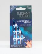 Elegant Touch Nocturnal Dreams Coffin Holographic False Nails - Blue