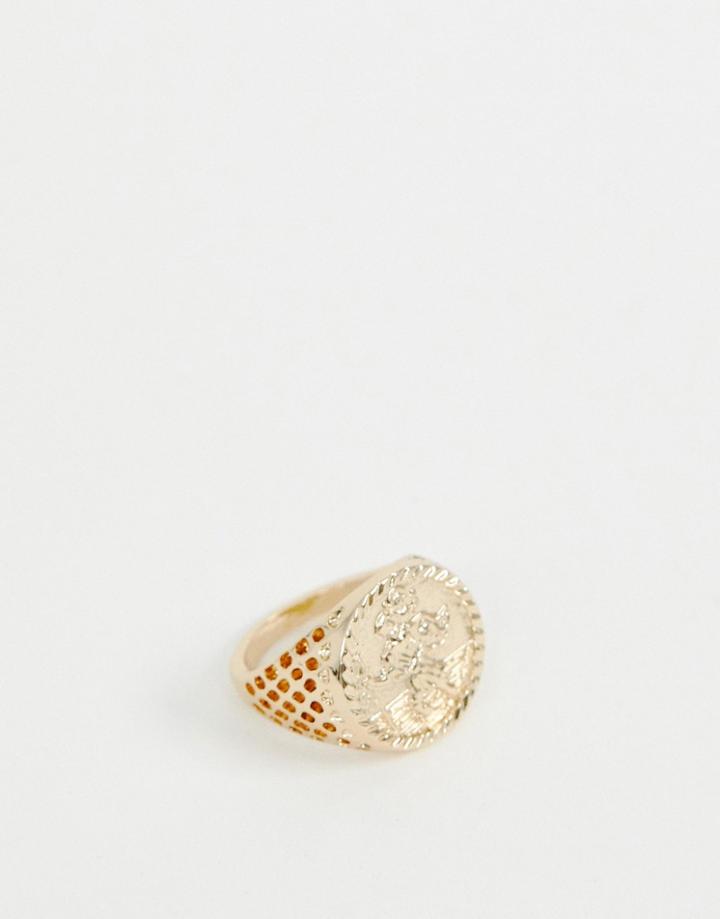 Chained & Able St Christopher Sovereign Ring In Gold