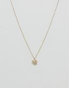 Orelia Lotus Pendant Necklace In Gold - Gold