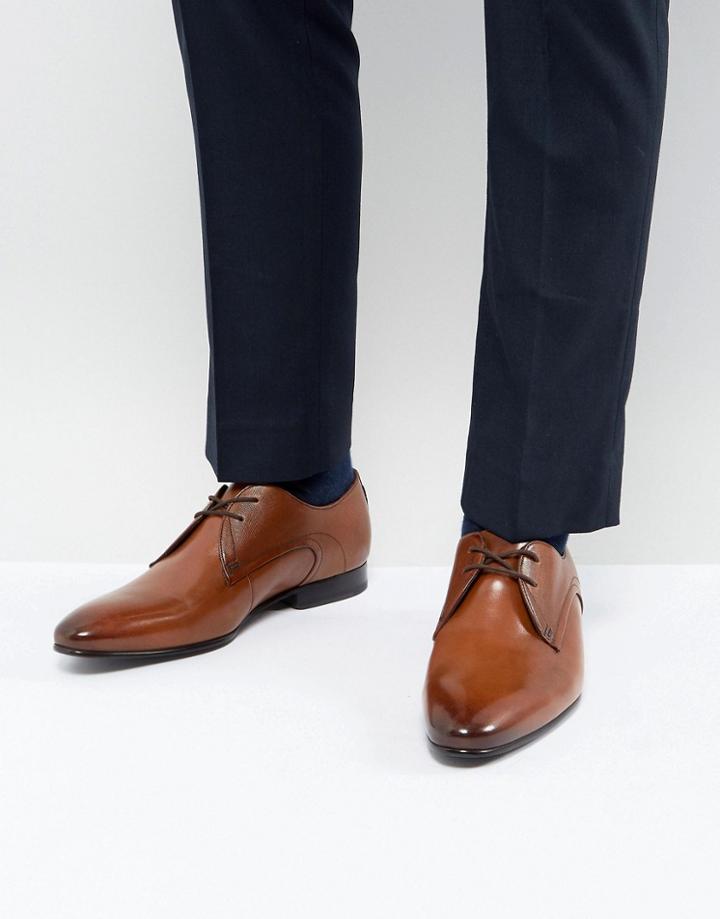 Ted Baker Peair Leather Derby Shoes In Tan - Tan