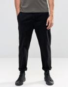 Lindbergh Chino With Drop Crotch In Black - Black