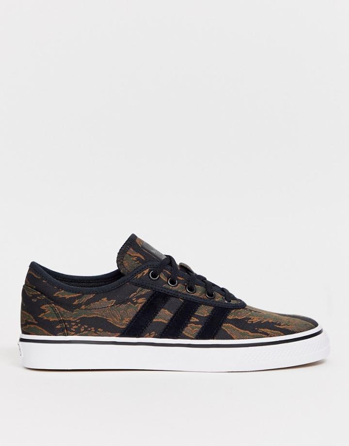 Adidas Skateboarding Adi-ease Sneakers In Tiger Camo-green