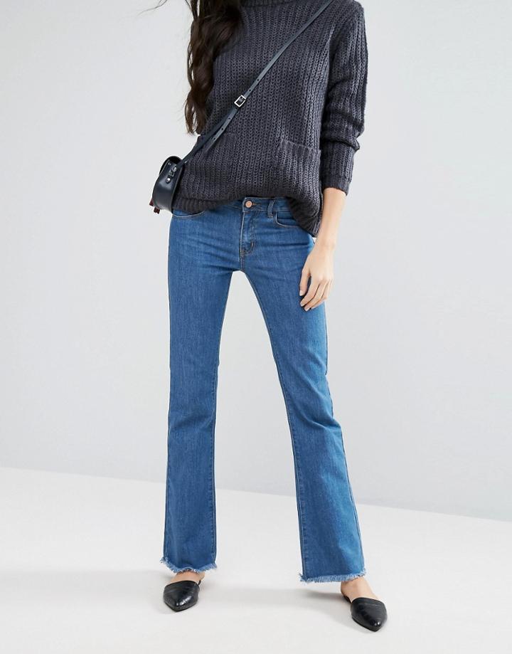 First & I Kick Flare Jeans - Blue