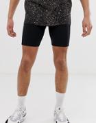 Asos Design Jersey Megging Shorts In Black