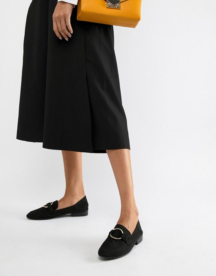 Qupid Flat Loafers-black