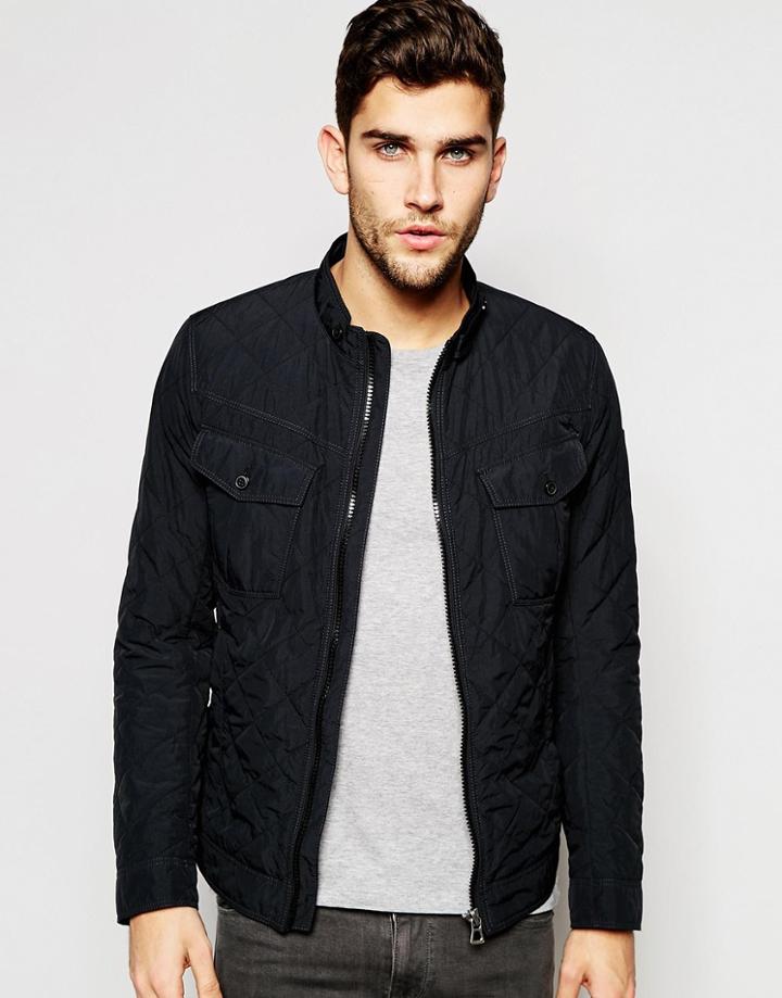 Boss Orange Quilted Jacket - Black