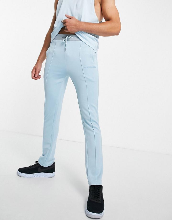 Sixth June Track Sweatpants Set In Light Blue-blues