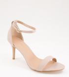 Simply Be Wide Fit Heeled Sandals In Beige-neutral