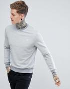 Fred Perry Crew Neck Sweat In Gray Marl - Gray