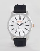 Boss Orange By Hugo Boss 1550043 Dublin Sport Leather Watch In Black - Black