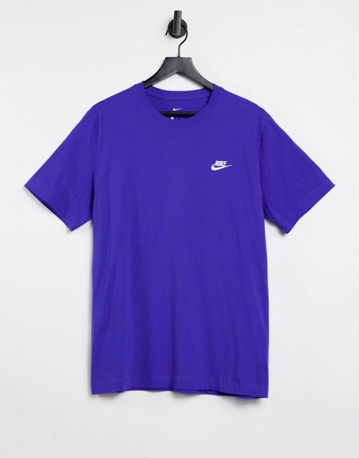Nike Club T-shirt In Cobalt Blue-blues