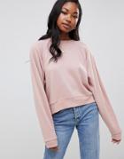 Asos Design Super Soft Batwing Sweat In Mink - Pink