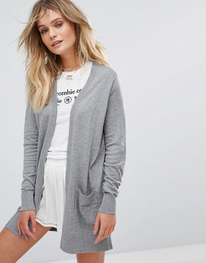 Abercrombie & Fitch Boyfriend Cardigan - Gray