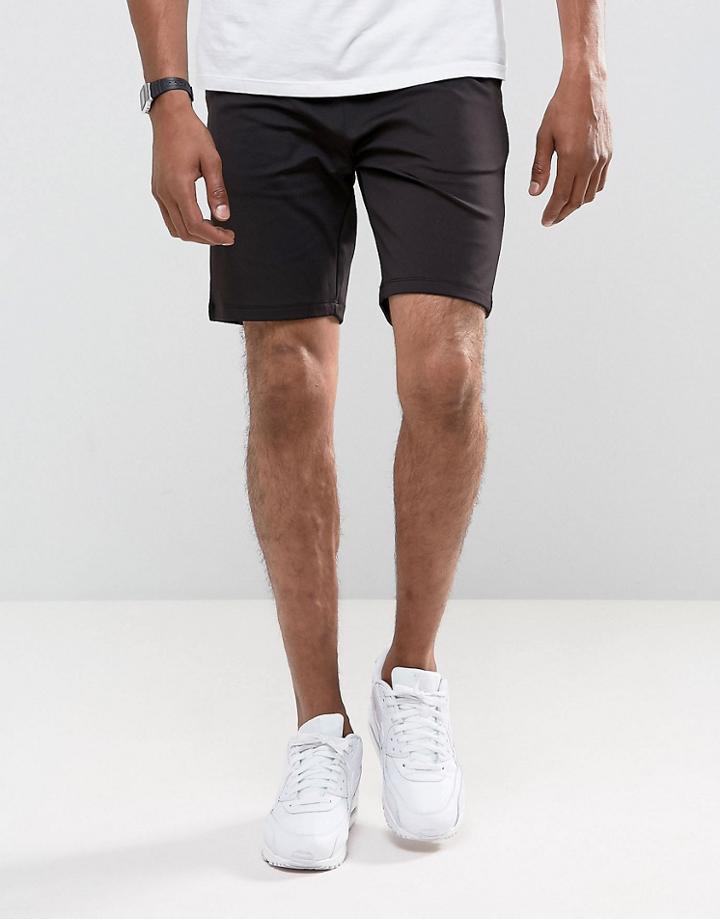Asos Skinny Short In Poly Tricot - Black