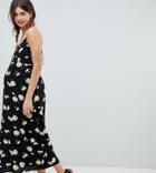 Asos Design Maternity Cami Maxi Dress In Daisy Print - Multi