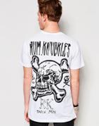 Rum Knuckles T-shirt Rk Bones Print - White