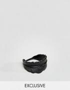 Designb London Matte Black Feather Ring Exclusive To Asos - Black
