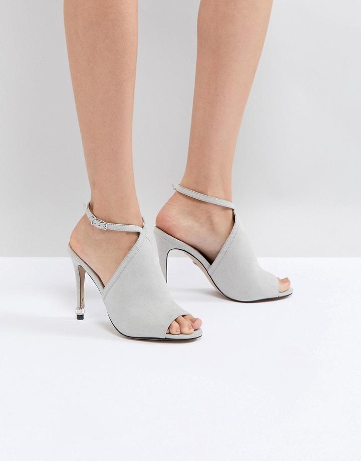 Carvela Strappy Peep Toe Shoe - Gray