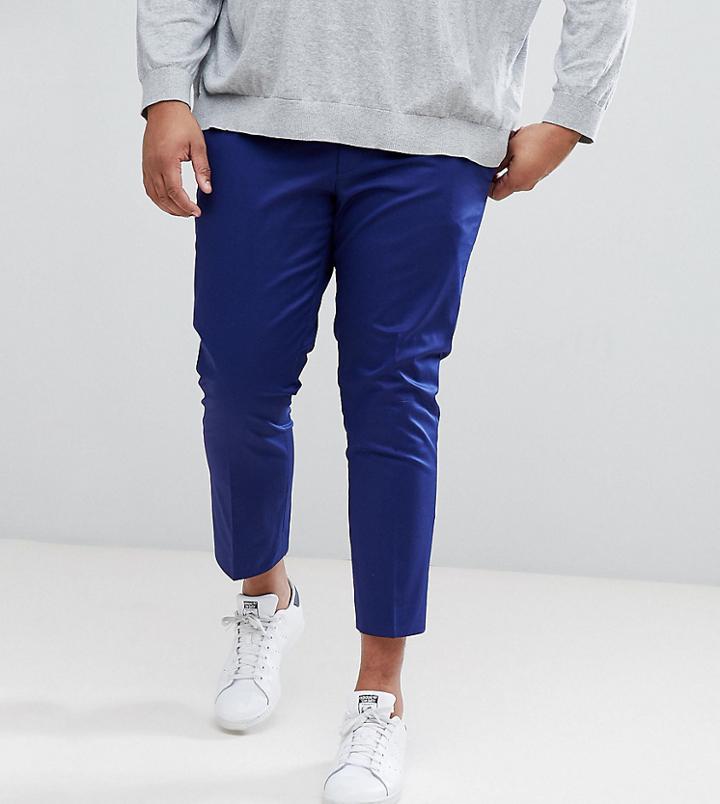 Noak Plus Size Smart Tapered Chino-navy