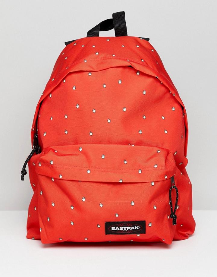 Eastpak Red Hand Cursor Padded Pak'r Backpack - Red