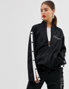 Champion Popper Tracksuit Jacket With Front Logo Two-piece-black
