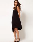 Kore By Sophia Kokosalaki Self Stripe Eye Motif Swing Dress - Black