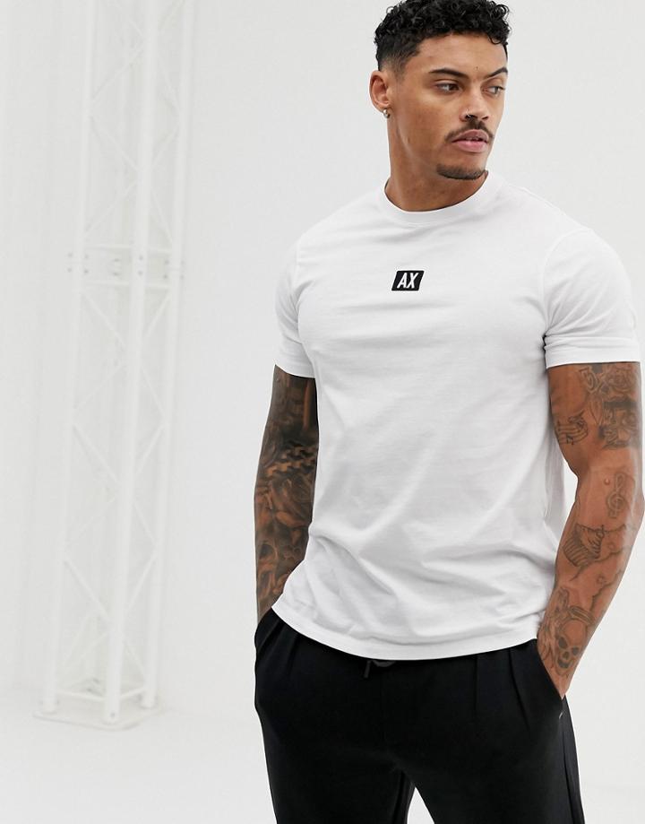 Armani Exchange Back Logo T-shirt In White - White