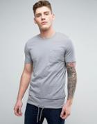 Jack & Jones Core Longline T-shirt - Gray
