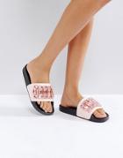 Truffle Jewel Stone Slider Sandal - Pink