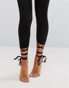 Wolford Lace Up Capri Tight - Black