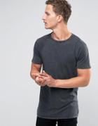 Selected Homme Crew Neck Longline T-shirt - Gray