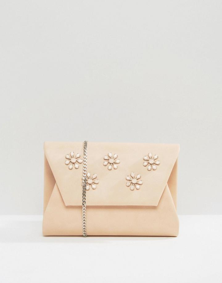 Lavand Embellished Envelop Clutch Bag - Pink