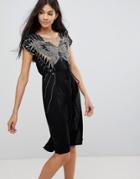 Sugarhill Boutique Butterfly Cutwork Embroidered Dress - Black