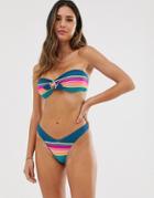 Rip Curl Golden Haze Skimpy Bikini Bottom In Stripe - Multi