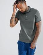 Asos Benham Pique Polo With Tipped Collar In Gray - Multi