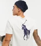 Polo Ralph Lauren X Asos Exclusive Collab T-shirt In Cream With Back Pony Logo-white