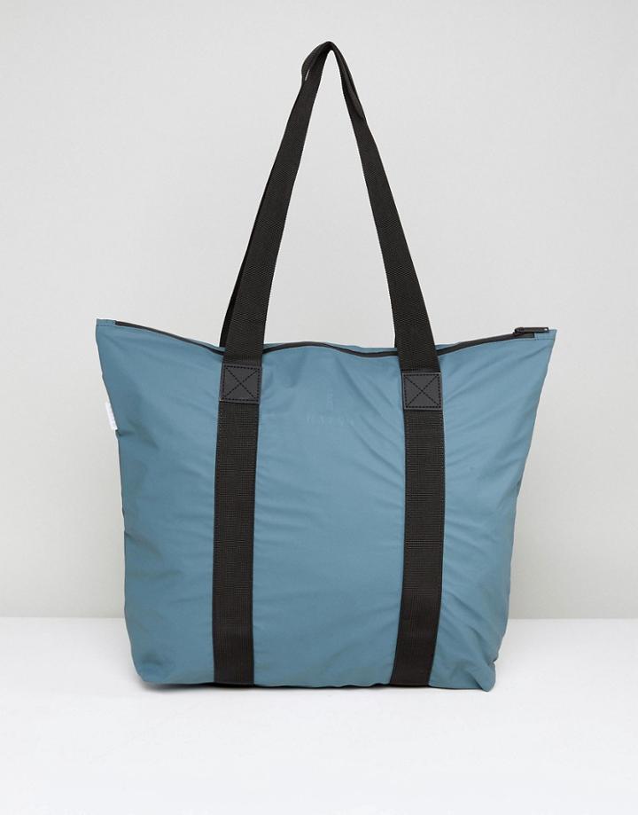 Rains Small Tote Bag In Pacific - Green