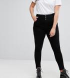 Simply Be Shape And Sculpt High Waisted Skinny Jeans - Black
