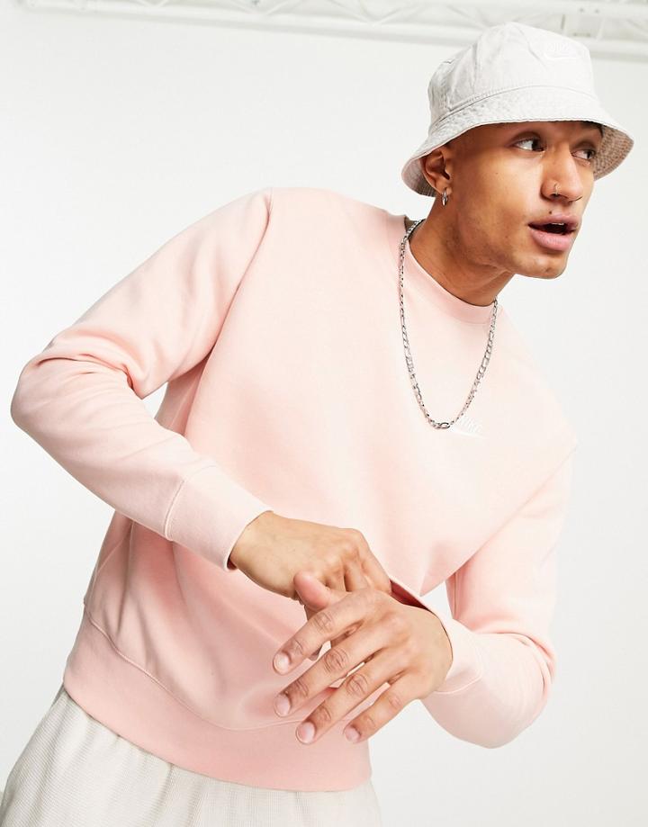 Nike Club Crew Neck Sweat In Dusty Orange