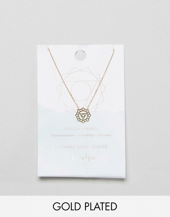 Orelia Gold Plated Flower Chakra Necklace - Gold
