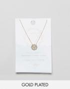 Orelia Gold Plated Flower Chakra Necklace - Gold