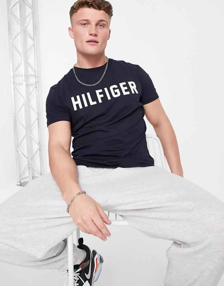 Tommy Hilfiger Lounge T-shirt In Navy-black