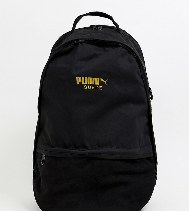 Puma Suede Backpack In Black - Black