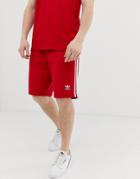 Adidas Originals 3 Stripe Shorts Dv1525 Red - Red