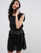 Minimum Frill Detail Dress - Black