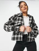 Na-kd Big Sleeve Jacket In Check-multi