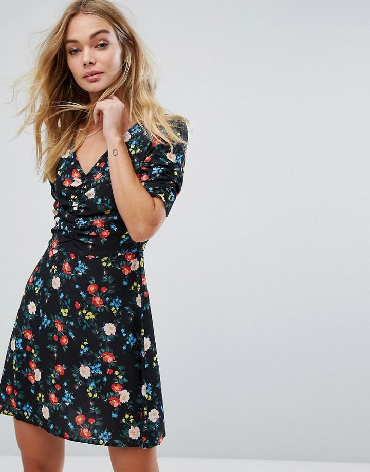 Miss Selfridge Floral Print Tea Dress - Multi