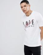 Love Moschino T-shirt In White With Milano Logo - White