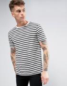 Brooklyn Supply Co Charcoal Breton Stripe T-shirt - Gray