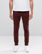 Jack & Jones Slim Fit Chino With Stretch - Burgundy